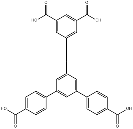 5'-((3,5-dicarboxyphenyl)ethynyl)-[1,1':3',1''-terphenyl]-4,4''-dicarboxylic acid Structure