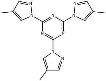 2,4,6-tris(4-methylpyrazol-1-yl)-1,3,5-triazine Structure
