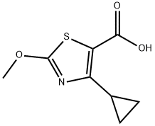 5-Thiazolecarboxylic acid, 4-cyclopropyl-2-methoxy- Structure
