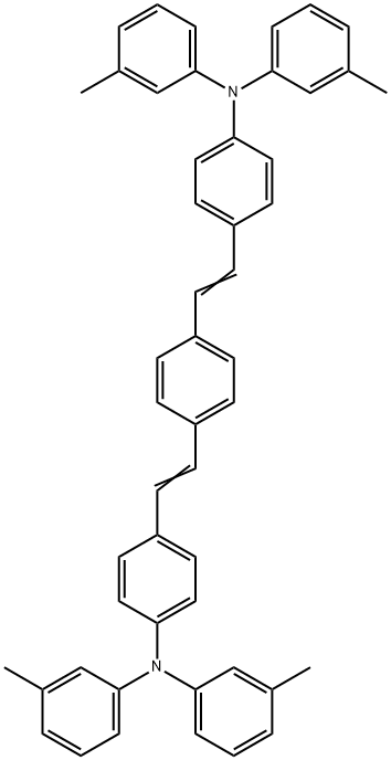 Benzenamine, 4,4'-(1,4-phenylenedi-2,1-ethenediyl)bis[N,N-bis(3-methylphenyl)- Struktur