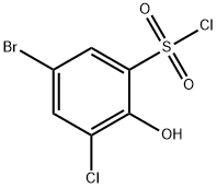5-溴-3-氯-2-羟基苯磺酰氯 结构式