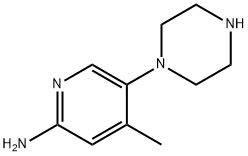 2-Pyridinamine, 4-methyl-5-(1-piperazinyl)- 结构式