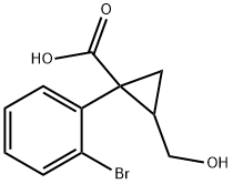 1-(2-溴苯基)-2-(羟甲基)-环丙烷羧酸,1552846-53-3,结构式