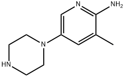2-Pyridinamine, 3-methyl-5-(1-piperazinyl)- 结构式