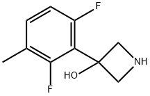 3-(2,6-二氟-3-甲基苯基)氮杂环丁烷-3-醇, 1556067-35-6, 结构式