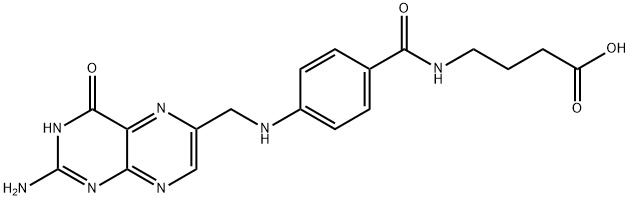 N-4-[(2-amido-4-oxo-1,4-dihydro-6-terene)methylamino]benzoyl-4-Aminobutyric acid Structure