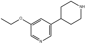 Pyridine, 3-ethoxy-5-(4-piperidinyl)- 结构式