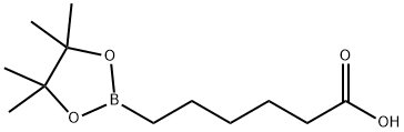 6-(Tetramethyl-1,3,2-dioxaborolan-2-yl)hexanoic acid,1557159-88-2,结构式