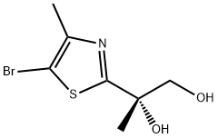 (S)-2-(5-溴-4-甲基噻唑-2-基)丙烷-1,2-二醇, 1558007-97-8, 结构式