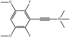 Benzene, 2,4-difluoro-1,5-dimethoxy-3-[2-(trimethylsilyl)ethynyl]- Structure