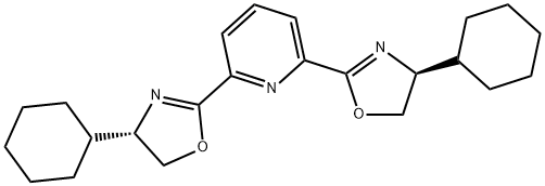 2,6-双((S)-4-环己基-4,5-二氢噁唑-2-基)吡啶 结构式