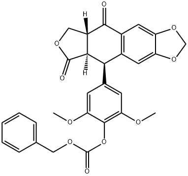 Carbonic acid, 4-[(5R,5aR,8aR)-5,5a,6,8,8a,9-hexahydro-6,9-dioxofuro[3',4':6,7]naphtho[2,3-d]-1,3-dioxol-5-yl]-2,6-dimethoxyphenyl phenylmethyl ester
