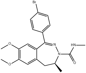 (S)-1-(4-溴苯基)-7,8-二甲氧基-N,4-二甲基-4,5-二氢-3H-苯并[D] [1,2]二氮杂-3-甲酰胺 结构式