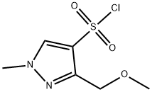 3-(methoxymethyl)-1-methyl-1H-pyrazole-4-sulfonyl chloride 结构式
