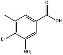 3-Amino-4-bromo-5-methyl-benzoic acid 结构式