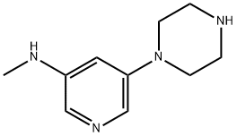 3-Pyridinamine,N-methyl-5-(1-piperazinyl)-,1565056-89-4,结构式