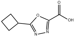 5-环丁基-1,3,4-噁二唑-2-羧酸, 1565711-16-1, 结构式