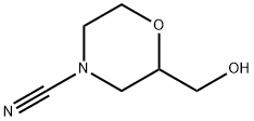 4-Morpholinecarbonitrile, 2-(hydroxymethyl)- Structure