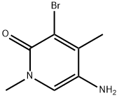 2(1H)-Pyridinone, 5-amino-3-bromo-1,4-dimethyl- Struktur