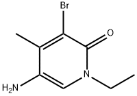 2(1H)-Pyridinone, 5-amino-3-bromo-1-ethyl-4-methyl- Structure