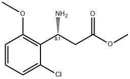 Benzenepropanoic acid, β-amino-2-chloro-6-methoxy-, methyl ester, (βR)- Structure