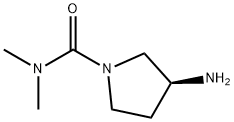 (S)-3-氨基-N,N-二甲基吡咯烷-1-甲酰胺 结构式