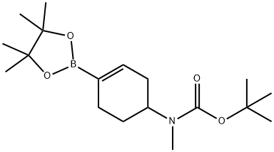叔丁基甲基(4-(4,4,5,5-四甲基-1,3,2-二噁硼烷-2-基)环己烷-3-烯-1-基)氨基甲酸酯, 1572399-64-4, 结构式