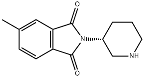 1H-Isoindole-1,3(2H)-dione, 5-methyl-2-(3R)-3-piperidinyl- Struktur
