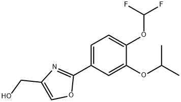 4-Oxazolemethanol, 2-[4-(difluoromethoxy)-3-(1-methylethoxy)phenyl]- Structure
