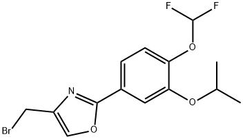 Oxazole, 4-(bromomethyl)-2-[4-(difluoromethoxy)-3-(1-methylethoxy)phenyl]-,1574285-38-3,结构式