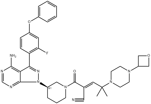 瑞扎布鲁替尼, 1575596-29-0, 结构式