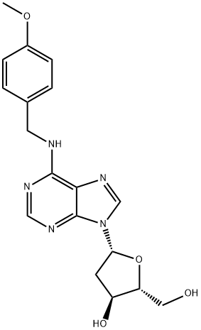 2'-Deoxy-N6-(4-methoxybenzyl)adenosine Structure