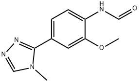N-(2-methoxy-4-(4-methyl-4H-1,2,4-triazol-3-yl)phenyl)formamide 结构式