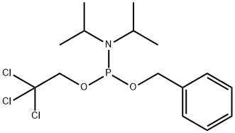 Phosphoramidous acid, bis(1-methylethyl)-, phenylmethyl 2,2,2-trichloroethyl ester (9CI) Structure