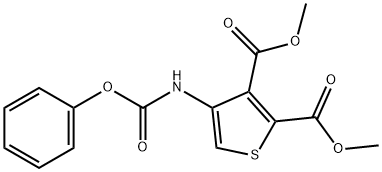 2,3-Thiophenedicarboxylic acid, 4-[(phenoxycarbonyl)amino]-, 2,3-dimethyl ester Structure