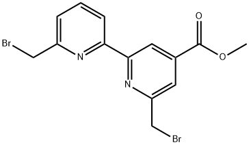 6,6′-bis(bromomethyl)-2,2′-bipyridine-4-carboxylic acid methyl ester Structure