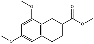 2-Naphthalenecarboxylic acid, 1,2,3,4-tetrahydro-6,8-dimethoxy-, methyl ester Struktur