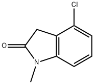 4-氯-1-甲基吲哚啉-2-酮, 158719-40-5, 结构式