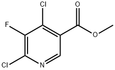 4,6-二氯-5-氟-3-吡啶羧酸甲酯, 1588977-21-2, 结构式