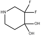 3,3-二氟哌啶-4,4-二醇, 1589565-31-0, 结构式
