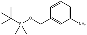 3-(((叔丁基二甲基硅基)氧)甲基)苯胺 结构式