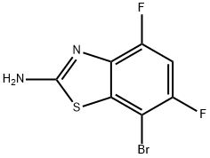 7-bromo-4,6-difluoro-1,3-benzothiazol-2-amine Struktur