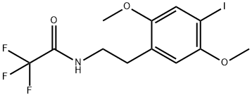 2,2,2-Trifluoro-N-[2-(4-iodo-2,5-dimethoxyphenyl)ethyl]acetamide 化学構造式