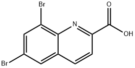 2-Quinolinecarboxylic acid, 6,8-dibromo- Structure