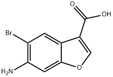 6-氨基-5-溴苯并呋喃-3-羧酸,1595284-72-2,结构式