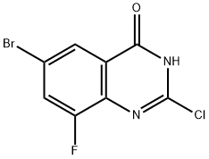6-溴-2-氯-8-氟喹唑啉-4(3H)- 酮, 1597156-83-6, 结构式