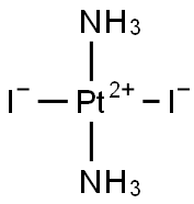 cis-Diamminediiodoplatinum 化学構造式