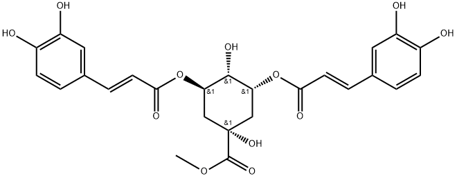 3,5-O-二咖啡酰基奎宁酸甲酯, 159934-13-1, 结构式