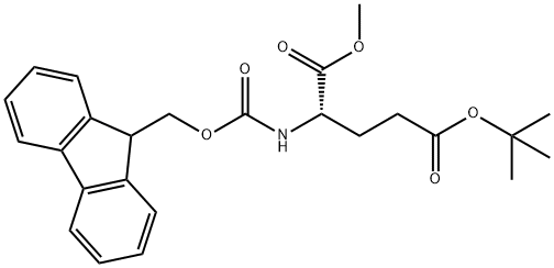 N-(9H-フルオレン-9-イルメトキシカルボニル)-L-グルタミン酸1-メチル5-tert-ブチル 化学構造式