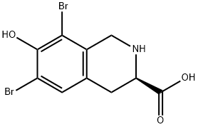 3-Isoquinolinecarboxylic acid, 6,8-dibromo-1,2,3,4-tetrahydro-7-hydroxy-, (R)- (9CI),160028-97-7,结构式
